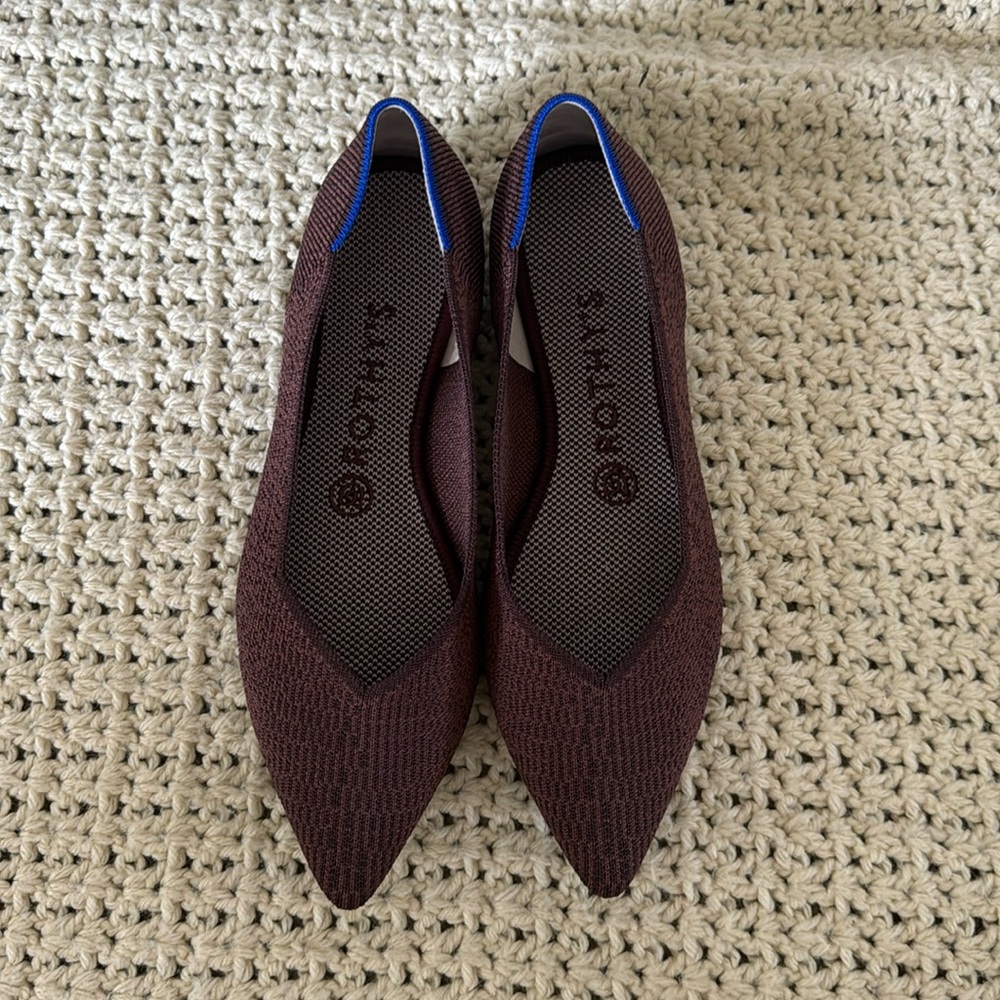 Rothy's Deep Purple Textile The Point Ballet Flats Women’s US 8